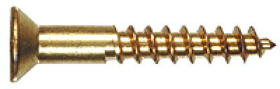 8x1-1/4 FH PHIL BRASS WOOD SCREW